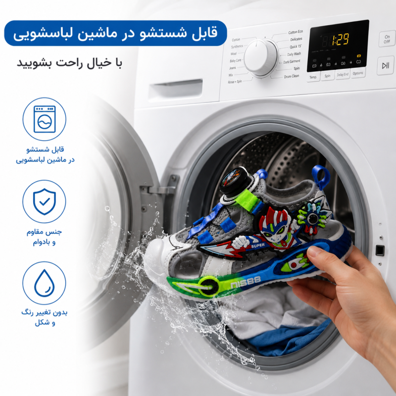 صندل اسپرت بچه‌گانه پسرانه | صندل فانتزی راحت کودک - Image 4